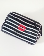 Kosmetyczka Makeup Artist w paski | czarno-biała | organizer