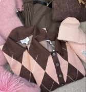 Sweterek Polo w romby