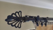 Karnisz podwójny granatowy 120 - 220 cm