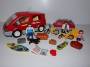 b153 PLAYMOBIL Samochód czerwony van przyczepa
