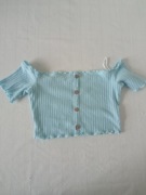 Shein krótki top Crop damski koszulka bawełniana r XS