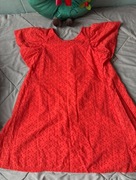 Cool Club 164 czerwona sukienka z krótkim rękawem haft angielski 