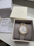 Michael Kors MK6916 zegarek damski złoty Monogram Vanilla rachunek