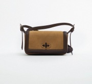 ZARA brązowa torebka 100% skóra