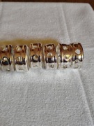 Platerowane pierścienie na serwetki - 6 sztuk