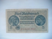 Banknot Niemcy - 5 Raichsmark 1939-1944  r.