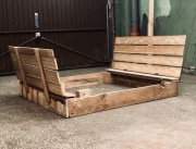 Piaskownica zamykana drewniana - BAMBUS!