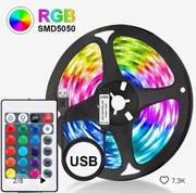 PODŚWIETLENIE do TV, TAŚMA LED RGB na pilota, 3 metry