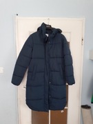 Nowy zimowy pikowany plaszcz granatowy kurtka  z kapturem Reserved rozm m
