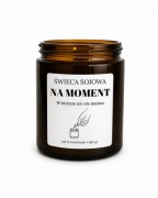 Świeca Sojowa ,,Na moment" ,knot drewniany, prezent