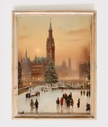 Obraz plakat święta lodowisko miasto 40x50 boże narodzenie