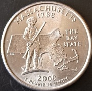 USA 25 centów / ćwiartka 2000 Massachusetts