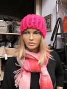 Czapka beanie wygodna amarant prod. polski