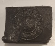 Klamra Wehrmacht stal Po postrzale UNIKAT III Rzesza Niemiecka Oryginał 