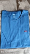 Levi's niebieski t-shirt rozm XXL jak XL/XXL naszyte logo 