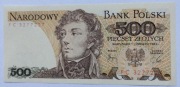 Banknot 500 zł, PRLTadeusz Kościuszko - 1982r, UNC,seria FC