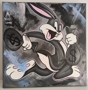 Ręcznie malowany obraz akrylowy na płótnie 50x50