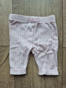 TU legginsy spodnie niemowlęce dziewczęce różowa kratka 50/56