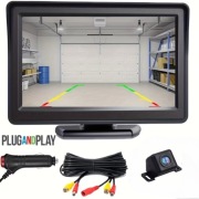 Kamera cofania z monitorem Plug and Play cały zestaw pod zapalniczke