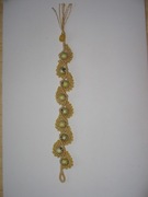 złota bransoletka makrama koraliki akrylowe 9 mm