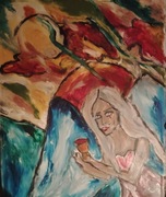 Obraz olejny na płótnie 50 40 abstrakcja