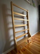 Wood Szczęścia półka wisząca 3 szufladki złota różowa