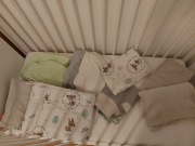 Łóżeczko 120x60, materac, akcesoria 