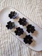 Uchwyty retro kwiaty czarne gałki meblowe 