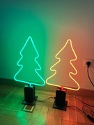 retro reklama neonowa neon choinka na święta ozdoba prezent