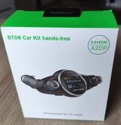 Transmiter FM Bluetooth BT08 – jak nowy, komplet!