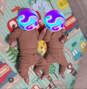 Komplet niemowlęcy Smyk cool club 62 68 beżowy body spodnie blizniaki