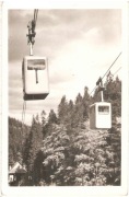 BESKID ŚLĄSKI -- WAGONIKI KOLEJKI LINOWEJ NA SZYNDZIELNIĘ -- 1954