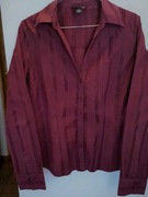 Najmodniejszy kolor - burgund;  nie noszona, elegancka bluzka H&M