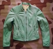 KURTKA SKÓRZANA DAMSKA AMY VERMONT NATURALNA SKÓRA JAGNIĘCA 36/S PISTACJOWA