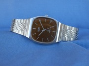 Seiko Emblem 4120 Quartz Square Vintage Japan 1975 stal nierdzewna