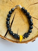 Bransoletka z kamieni naturalnych , bursztyn 