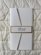 Zaproszenie na komunię świętą złote srebrne lustro