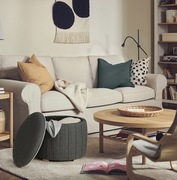 Puf z pojemnikiem Ikea Aterloga kolor Kilanda ciemnoszary