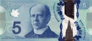KANADA 5 DOLARÓW 2013 P106e POLIMER PREFIX: INR 