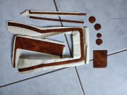 dekor drewno wykończenie okleina listwy  deski rozdzielczej audi