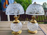2 x piękna lampa kryształowa stołowa nocna większa
