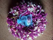 Wianek z suchych kwiatów * wosk zapachowy Radość Nałęczowskie Kwiaty 