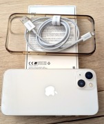 Apple iPhone 13 128 GB biały 100% stan baterii + etui + folia ochronna
