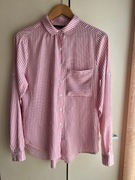 38 M 36 S Zara koszula prosty fason w czerwone paski