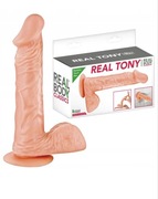 Dildo na przyssawce z jądrami. Wysoka jakość.