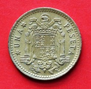 1  Peseta     1966 r  -   Hiszpania  / gwiazdka 71 /   stan !!!