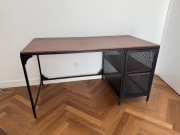 Metalowe Biurko, czarny, 140x70 cm - FJÄLLBO IKEA