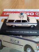 Legendy FSO polski fiat 125 P kombi milicja w 1-43 +gazetka opakowania brak