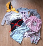 Zestaw ubrań dziewczęcych 110-116 9 szt paka ubrań ubrania jesienne ciuchy