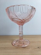 Pucharek cukiernica Verre brillant szkło Ząbkowice rozalinowe 2